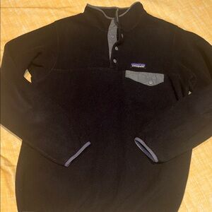 Patagonia Synchilla Black Fleece with Gray Trim
